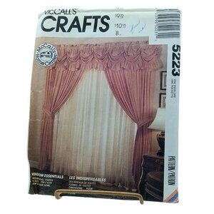 Vintage McCalls Crafts 5223 Window Essentials Curtain Sewing Pattern Packet 1991